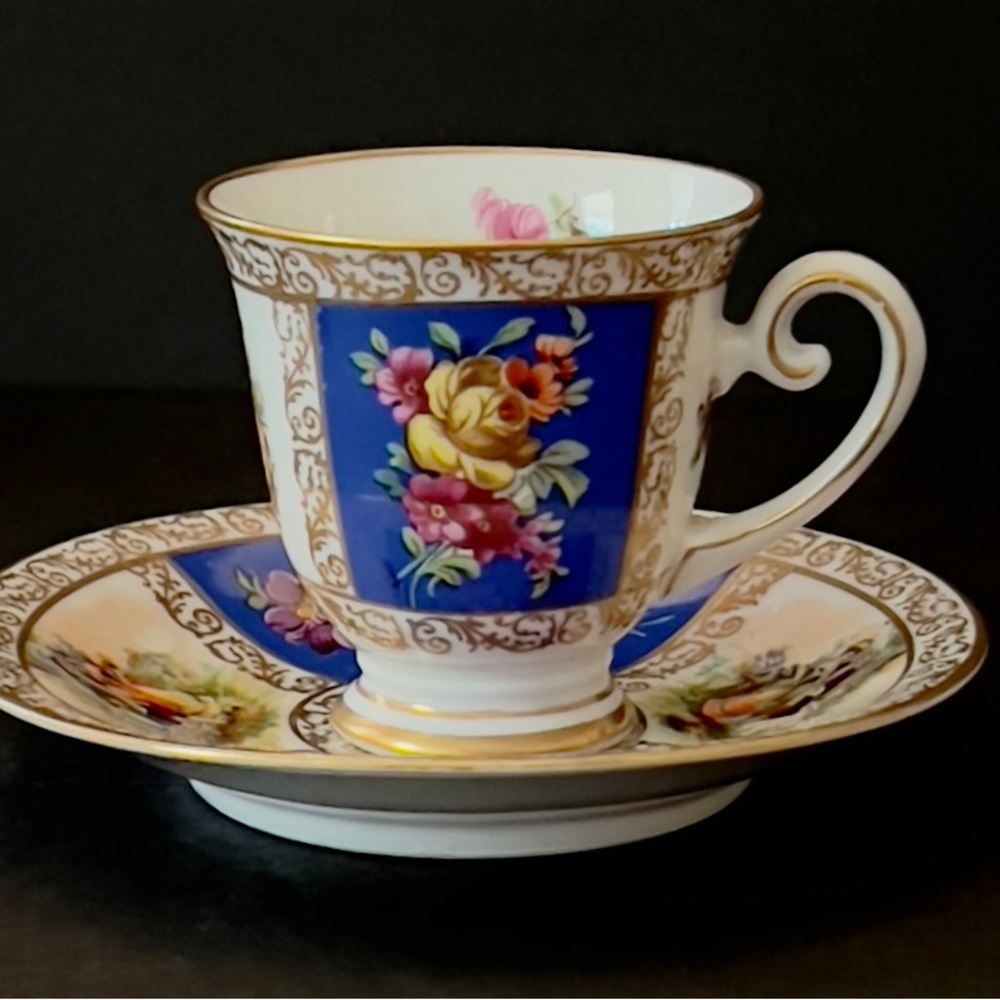 Vintage Schumann Bavaria “Courting Couples”  Teacup And Saucer